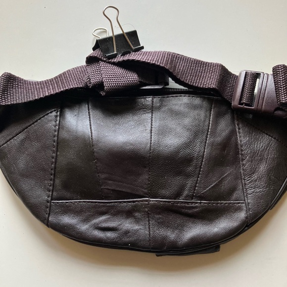 Hip Bag Brown zippers compartments adjustable belt $10 - Picture 3 of 4